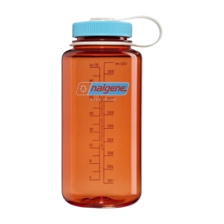 Nalgene Wide Mouth 1L Flame w/Blue Atoll