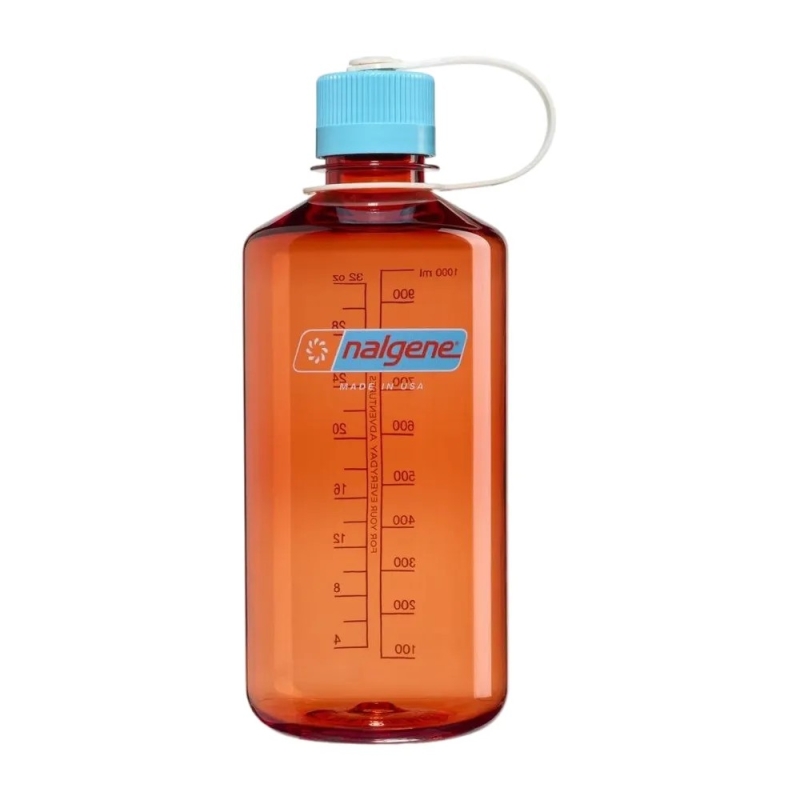 Nalgene Narrow-Mouth 1L Flame w/Blue Atoll