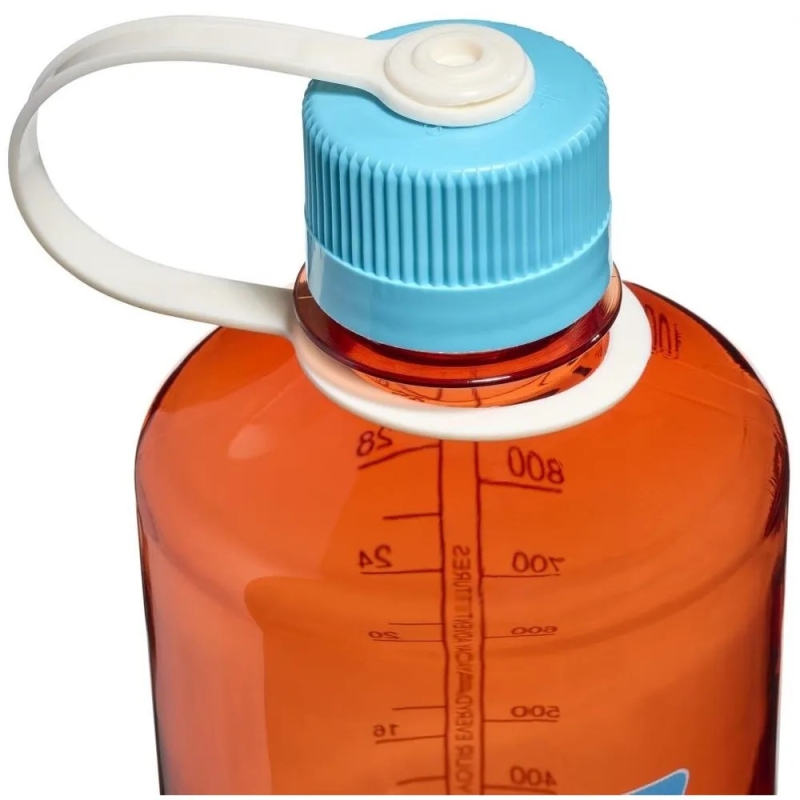 Nalgene Narrow-Mouth 1L Flame w/Blue Atoll