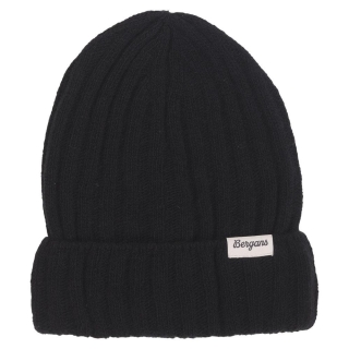Bergans Rabot Mount Rib Wool Beanie Black