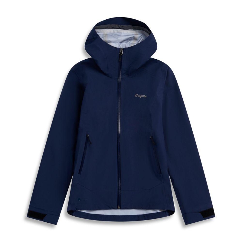 Bergans Essentials 3L Shell Jacket Women Navy Blue regenjas