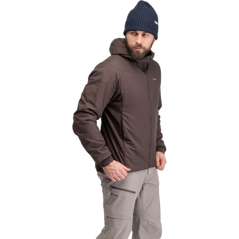 Bergans Holo Insulated Hood Jacket Men Dark Chocolate winterjas
