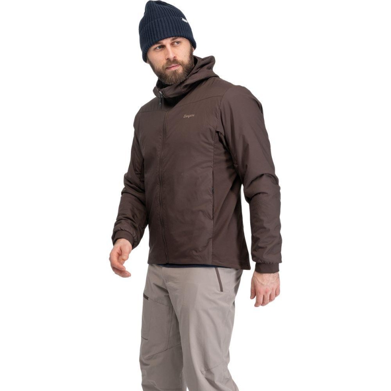Bergans Holo Insulated Hood Jacket Men Dark Chocolate winterjas