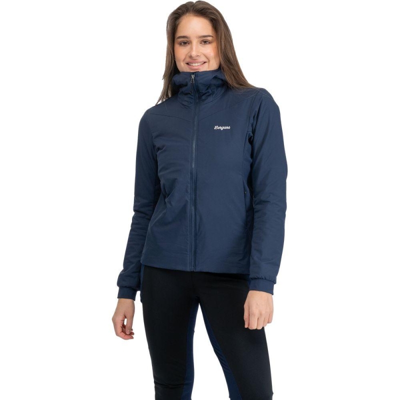 Bergans Holo Insulated Hood Jacket Women Dark Navy winterjas