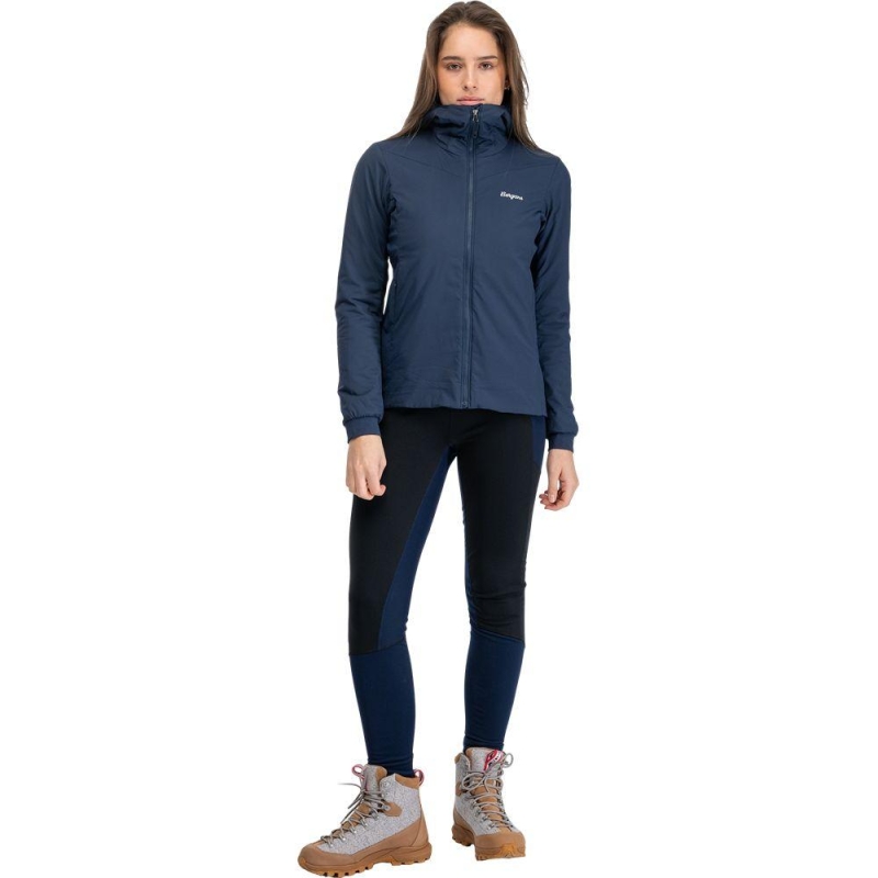 Bergans Holo Insulated Hood Jacket Women Dark Navy winterjas