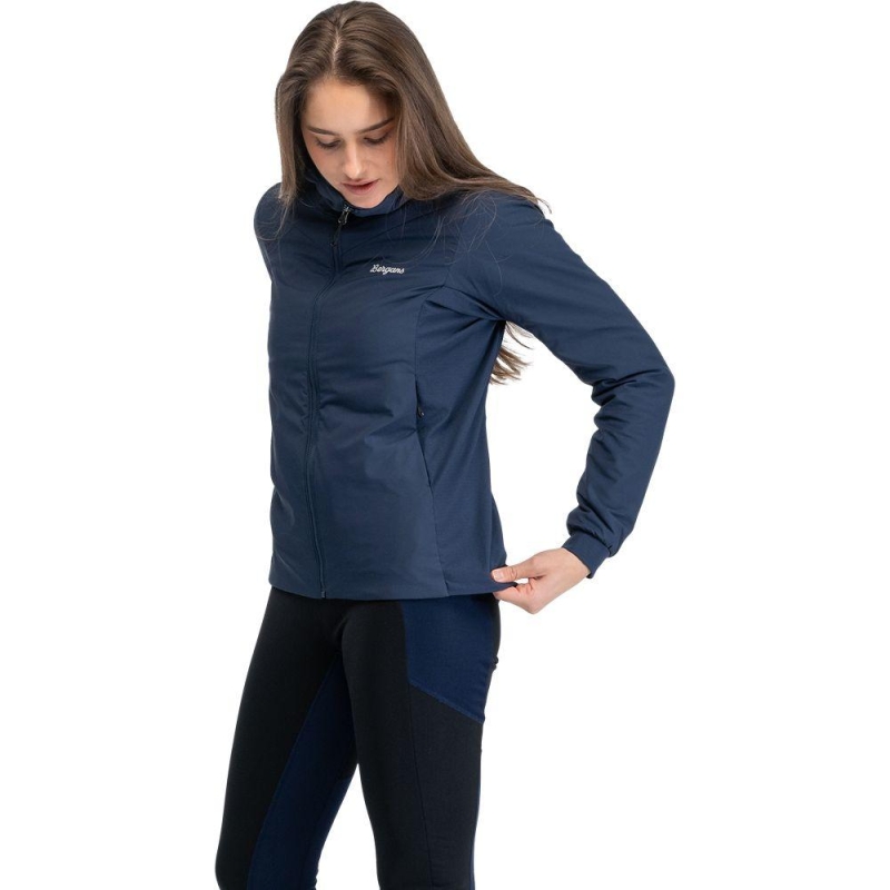 Bergans Holo Insulated Hood Jacket Women Dark Navy winterjas
