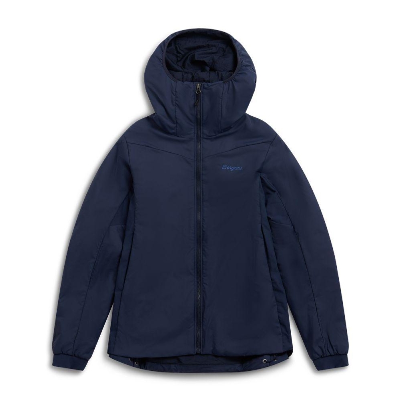 Bergans Holo Insulated Hood Jacket Women Dark Navy winterjas