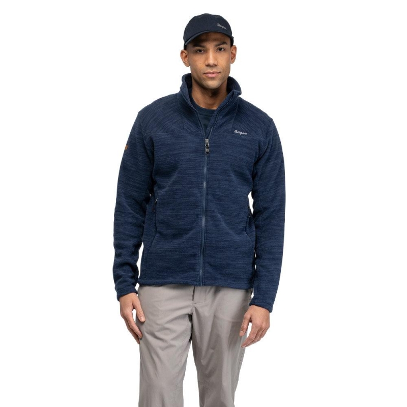 Bergans Hareid Fleece Jacket Men Navy Blue vest