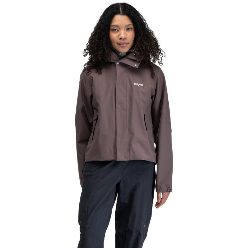 Bergans Vega 2L Shell Jacket Women Hot Cocoa regenjas