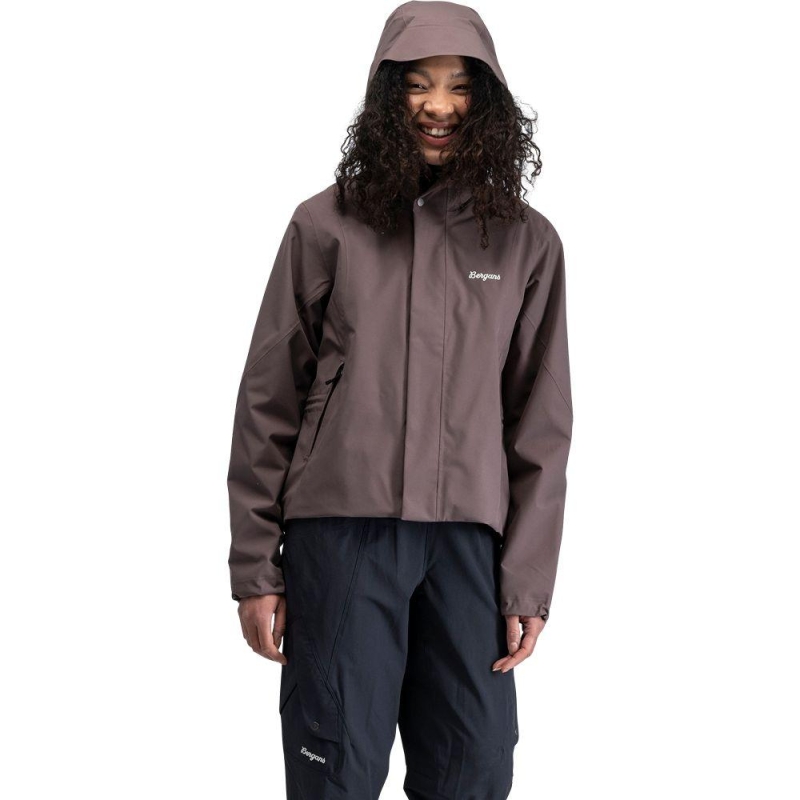 Bergans Vega 2L Shell Jacket Women Hot Cocoa regenjas