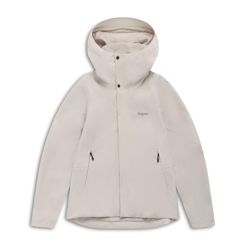 Bergans Vega 2L Shell Jacket Women Bone White regenjas