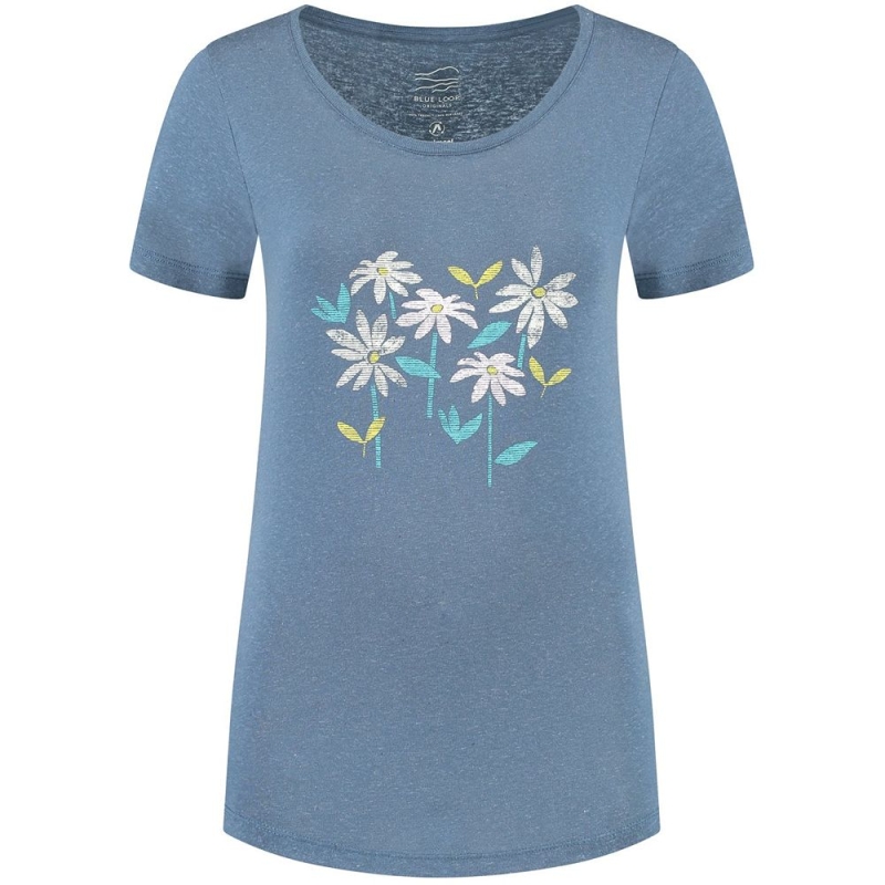 Blue Loop Originals Denimcel Spring Garden Tshirt Women's Indigo