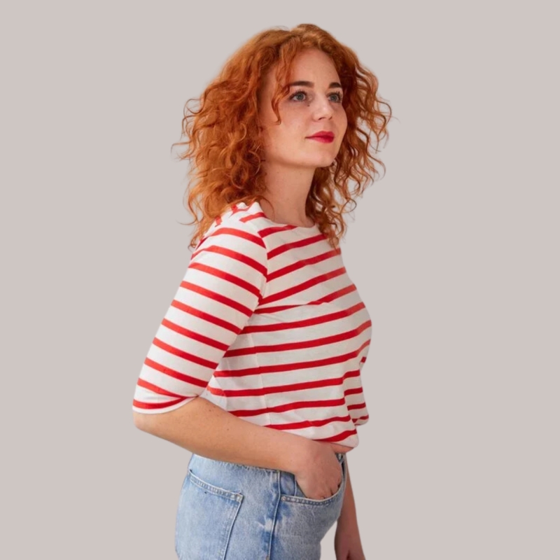 Blue Loop Originals SaXcell Stripe Longsleeve Women's White / Red