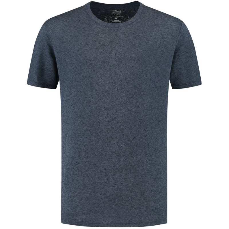 Blue Loop Originals Woolcel Tshirt Mood Indigo