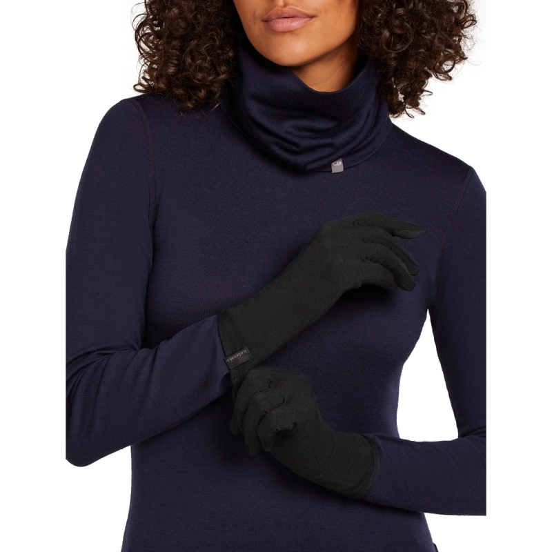 Icebreaker 260 Tech Glove Liners Black handschoen