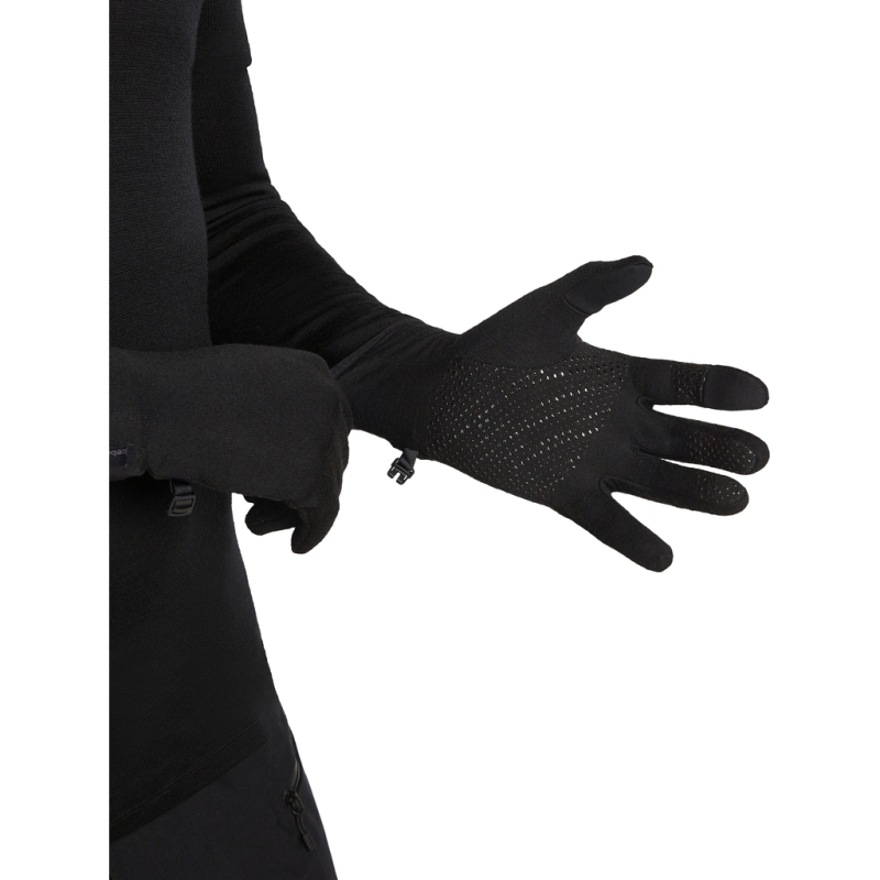Icebreaker 260 Tech Glove Liners Black handschoen