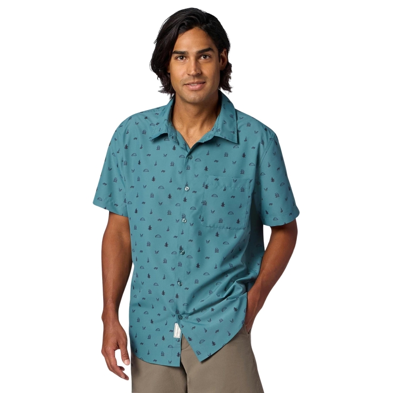 Marmot AirExchange UPF 40 SS Shirt SEAFLOOR CAMPING TRIP overhemd