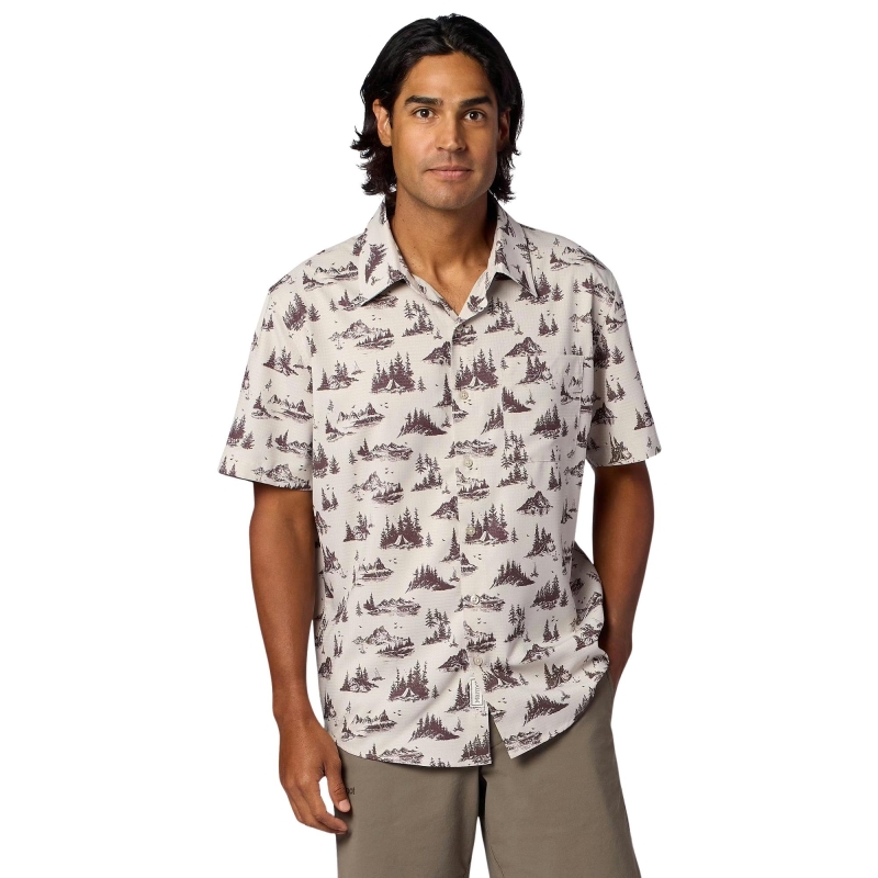 Marmot AirExchange SS Shirt BIRCH BARK LAKE SIDE CAMPOUT t-shirt