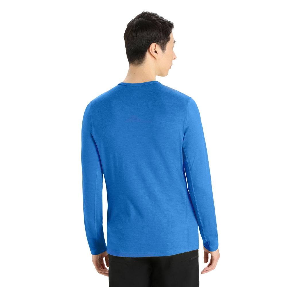 Icebreaker 200 Oasis Long Sleeve Crewe  Lazurite IB104365-5801 onderkleding/thermokleding online bestellen bij Kathmandu Outdoor & Travel