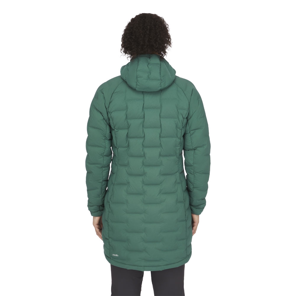 Rab Cubit Stretch Down Parka Women's  Green Slate QDB-41-GNS jassen online bestellen bij Kathmandu Outdoor & Travel