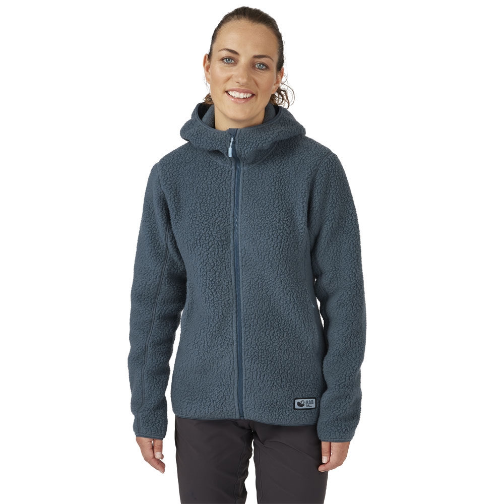 Rab Shearling Hoody Women's Orion Blue QFF-84-ORB fleeces en truien online bestellen bij Kathmandu Outdoor & Travel
