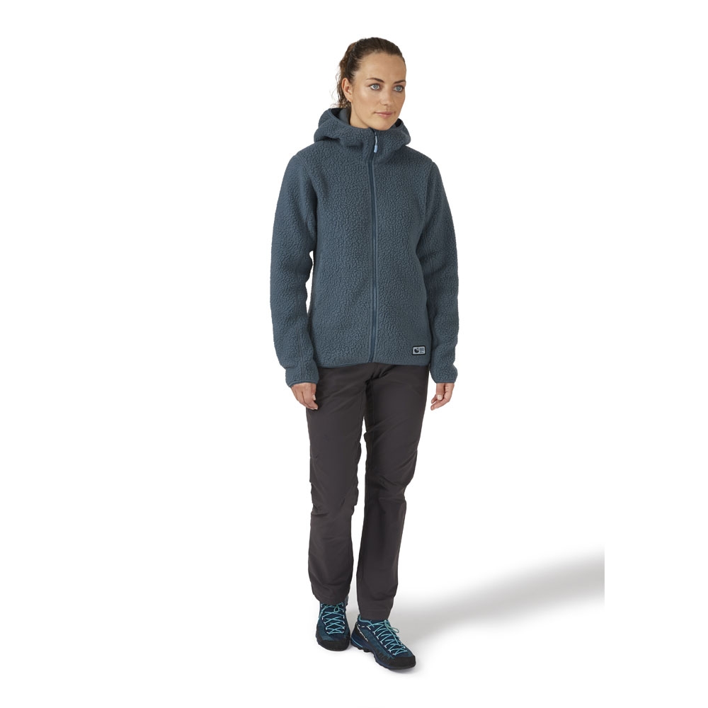 Rab Shearling Hoody Women's Orion Blue QFF-84-ORB fleeces en truien online bestellen bij Kathmandu Outdoor & Travel