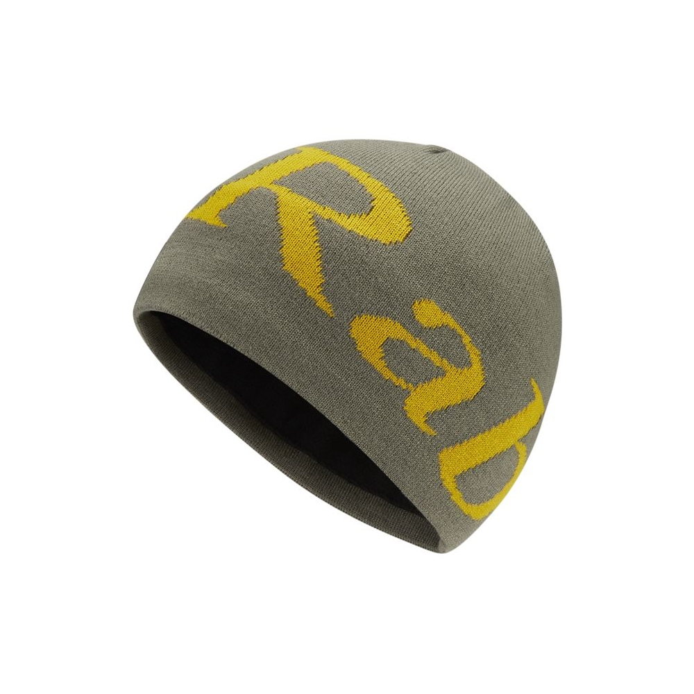 Rab Logo Beanie Light Khaki/Sahara QAB-39-LSA kleding accessoires online bestellen bij Kathmandu Outdoor & Travel