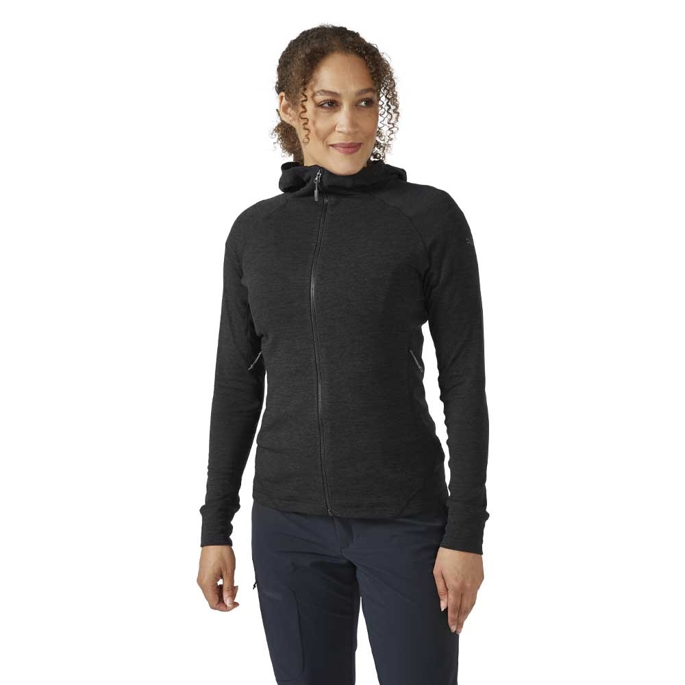 Rab Nexus Hoody Women's Black QFF-71-BLK fleeces en truien online bestellen bij Kathmandu Outdoor & Travel