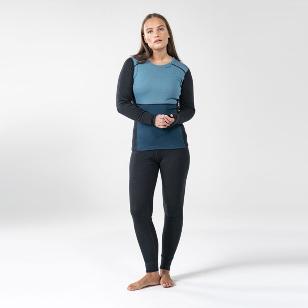 Devold Lauparen Merino 190 Shirt Women's Moon/Ink/Flood GO 245 226 A-313A onderkleding/thermokleding online bestellen bij Kathmandu Outdoor & Travel