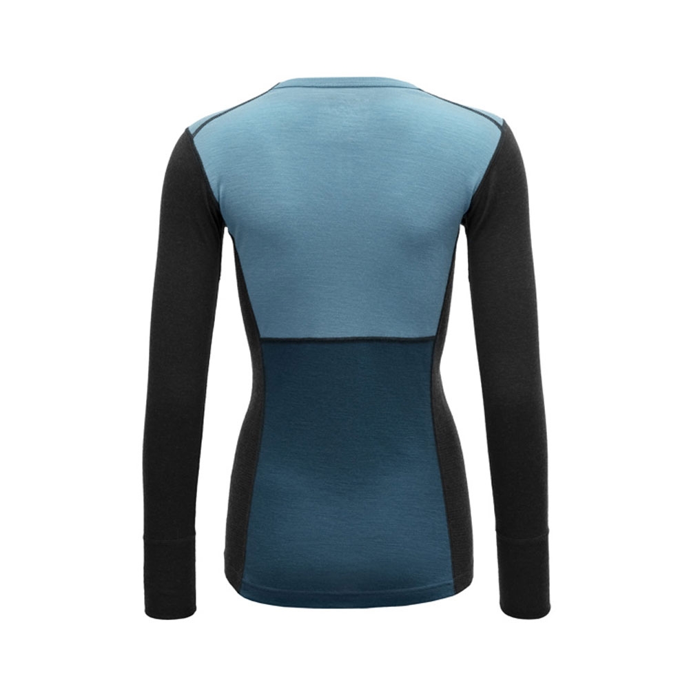 Devold Lauparen Merino 190 Shirt Women's Moon/Ink/Flood GO 245 226 A-313A onderkleding/thermokleding online bestellen bij Kathmandu Outdoor & Travel