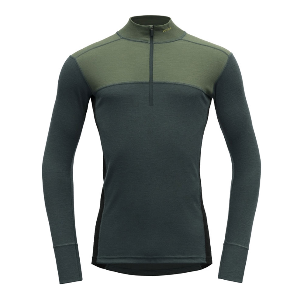 Devold Lauparen Merino 190 Zip Neck Forest/Woods/Black GO 245 240 A-421A onderkleding/thermokleding online bestellen bij Kathmandu Outdoor & Travel