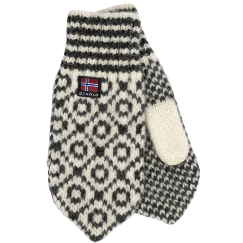 Devold Svalbard Wool Mitten Offwhite/Antracite GO 396 630 A-020A kleding accessoires online bestellen bij Kathmandu Outdoor & Travel