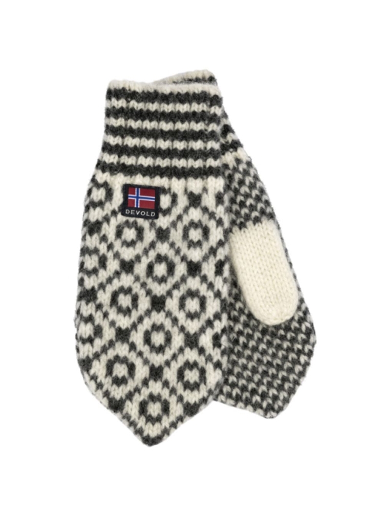 Devold Svalbard Wool Mitten Offwhite/Antracite GO 396 630 A-020A kleding accessoires online bestellen bij Kathmandu Outdoor & Travel