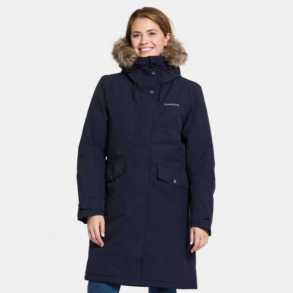 Didriksons Erika Parka 3 Women's Dark Night Blue 504303-999 jassen online bestellen bij Kathmandu Outdoor & Travel
