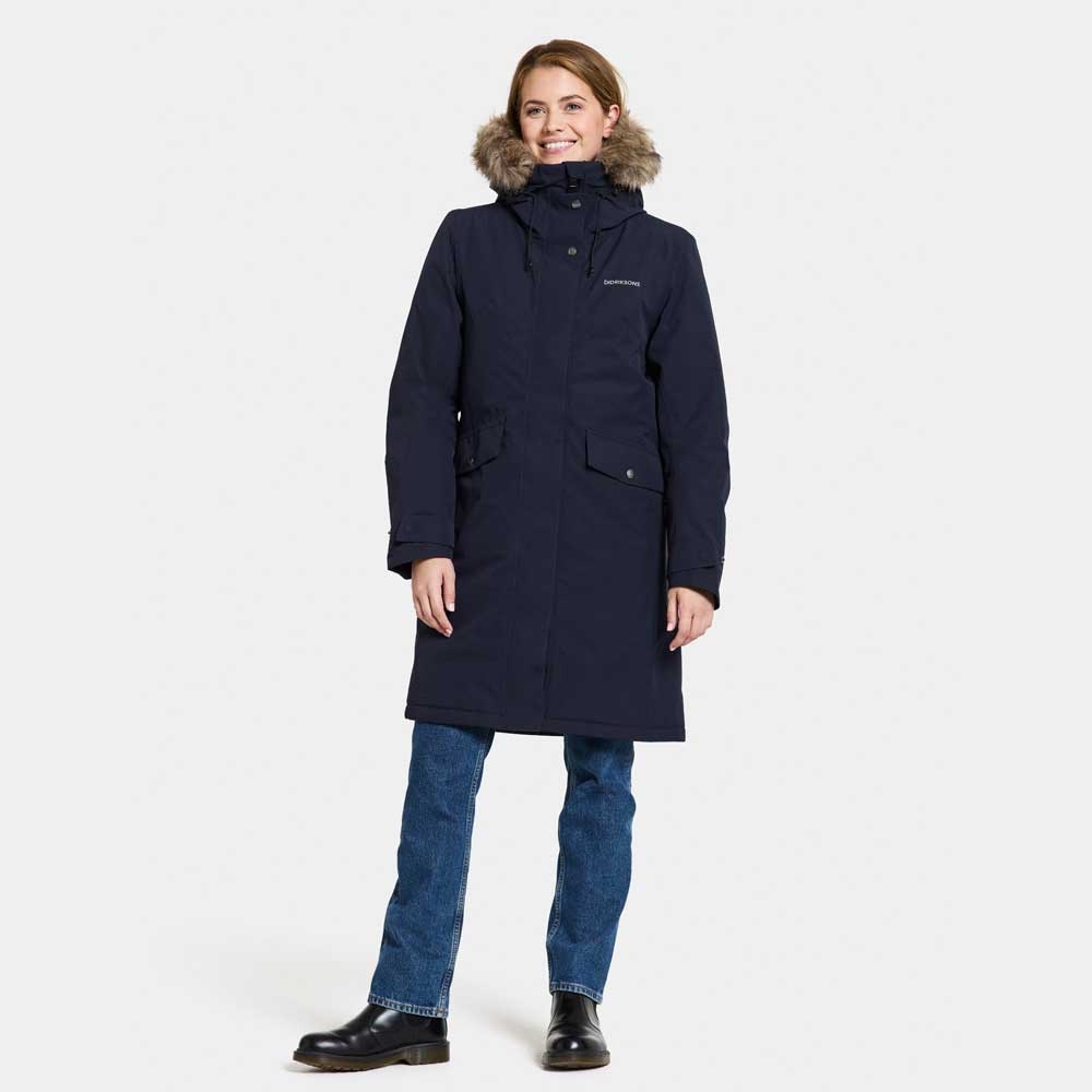 Didriksons Erika Parka 3 Women's Dark Night Blue 504303-999 jassen online bestellen bij Kathmandu Outdoor & Travel