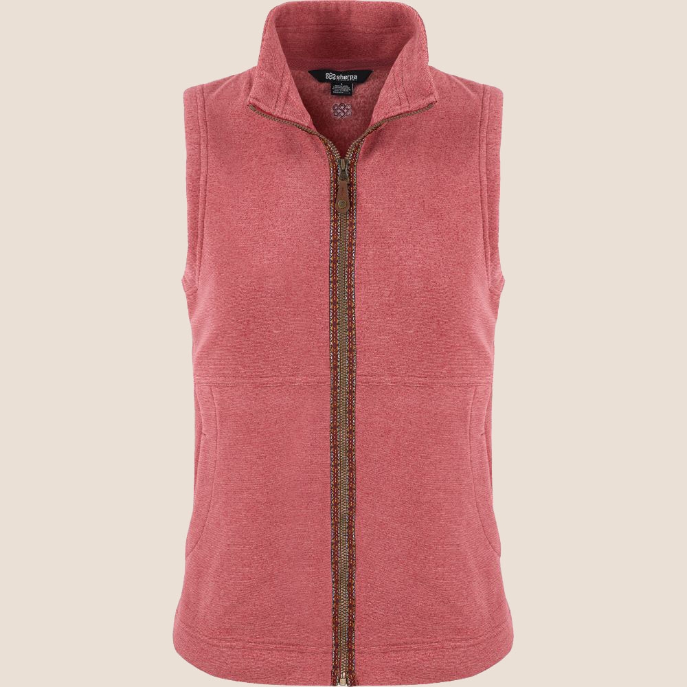 Sherpa Adventure Gear Rolpa Eco Vest Women's MINERAL RED SW27005-443 jassen online bestellen bij Kathmandu Outdoor & Travel