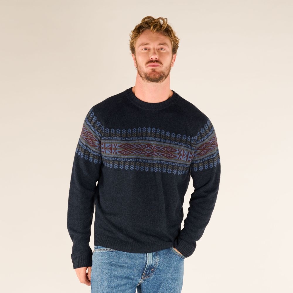 Sherpa Adventure Gear Sajit Eco Crew RATHEE BLUE SM15041-392 fleeces en truien online bestellen bij Kathmandu Outdoor & Travel