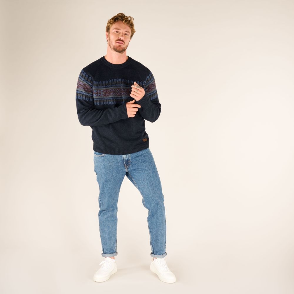 Sherpa Adventure Gear Sajit Eco Crew RATHEE BLUE SM15041-392 fleeces en truien online bestellen bij Kathmandu Outdoor & Travel