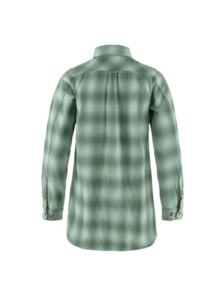 Fjällräven Övik Twill Shirt Long Sleeve Women's Misty Green-Patina Green 87120-674-614 shirts en tops online bestellen bij Kathmandu Outdoor & Travel