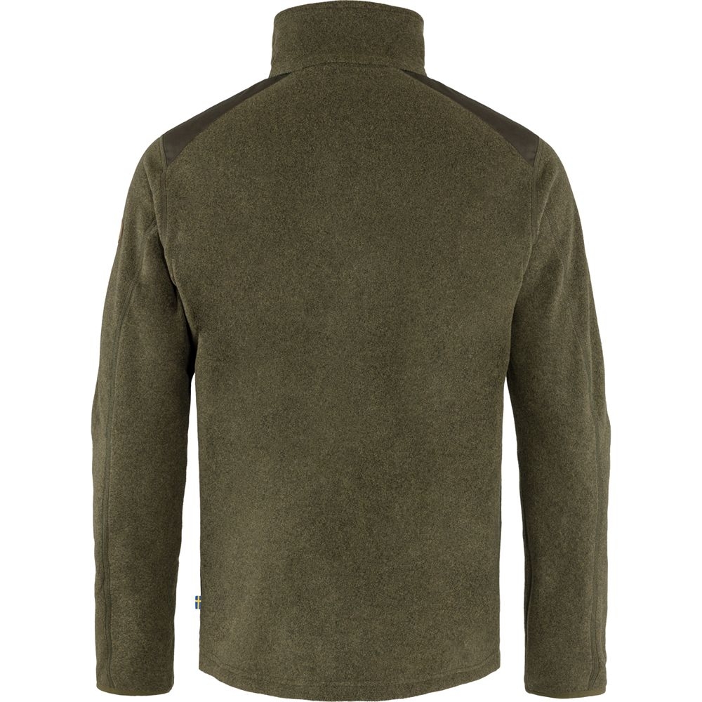 Fjällräven Sten Fleece Dark Olive 81765-633 fleeces en truien online bestellen bij Kathmandu Outdoor & Travel