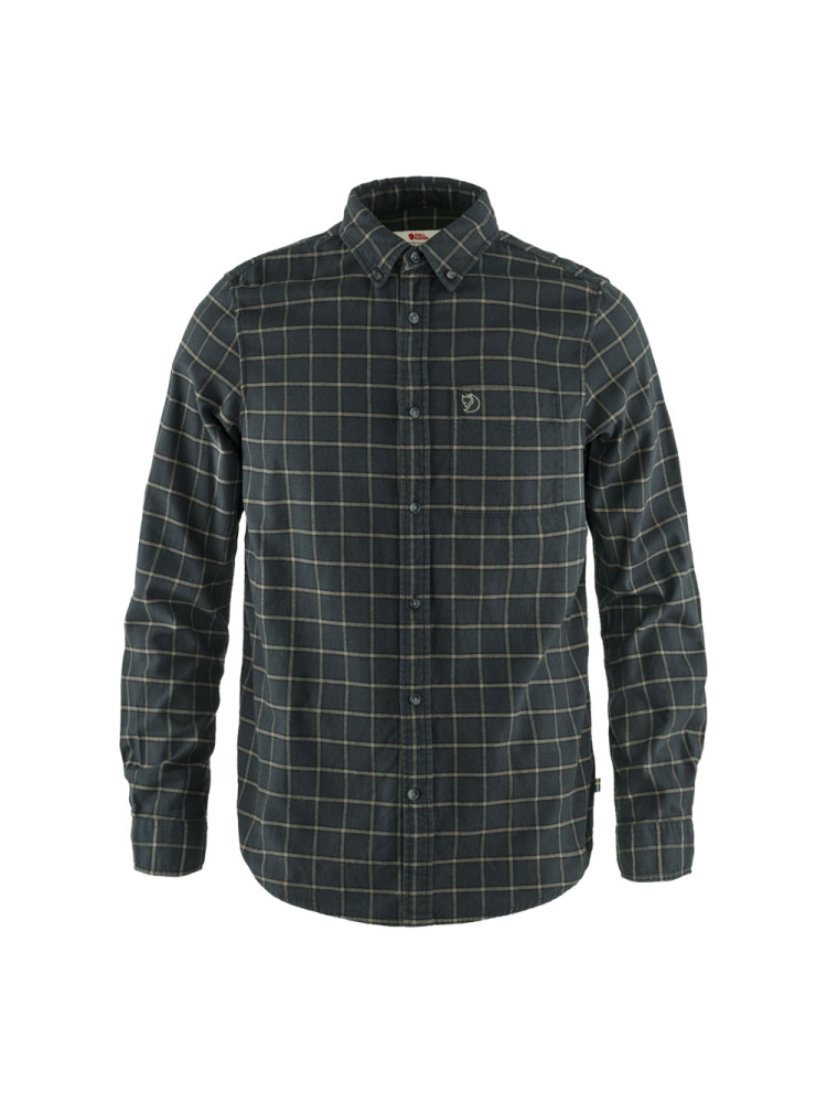 Fjällräven Övik Flannel Shirt Dark Grey 82979-030 shirts en tops online bestellen bij Kathmandu Outdoor & Travel