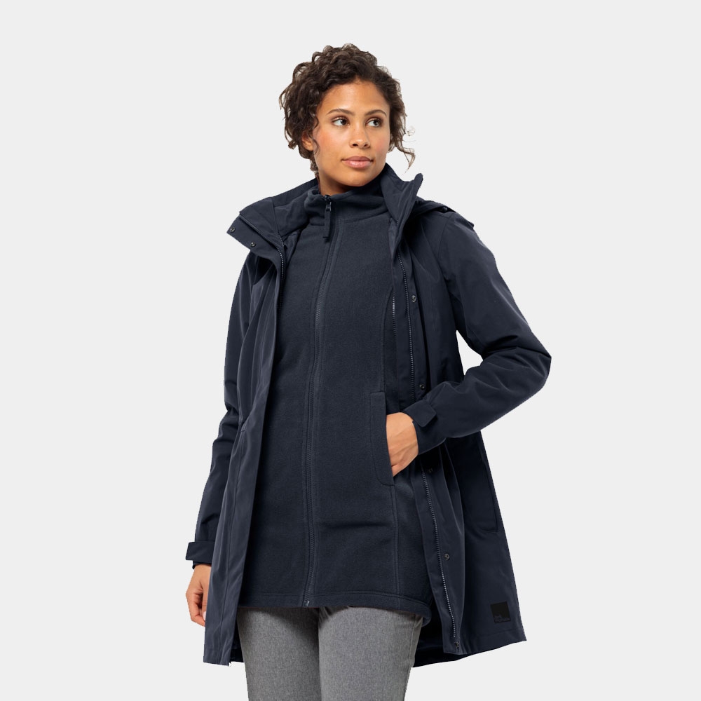 Jack Wolfskin Ottawa Coat Women's night blue 1107244-1010 jassen online bestellen bij Kathmandu Outdoor & Travel