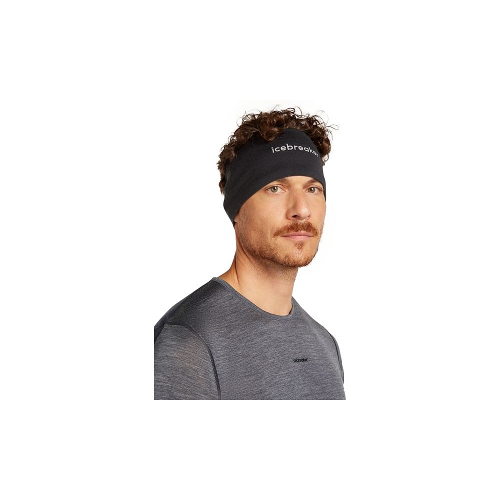 Icebreaker Mer 200 Oasis Headband Black IB0A56SG-0011 kleding accessoires online bestellen bij Kathmandu Outdoor & Travel