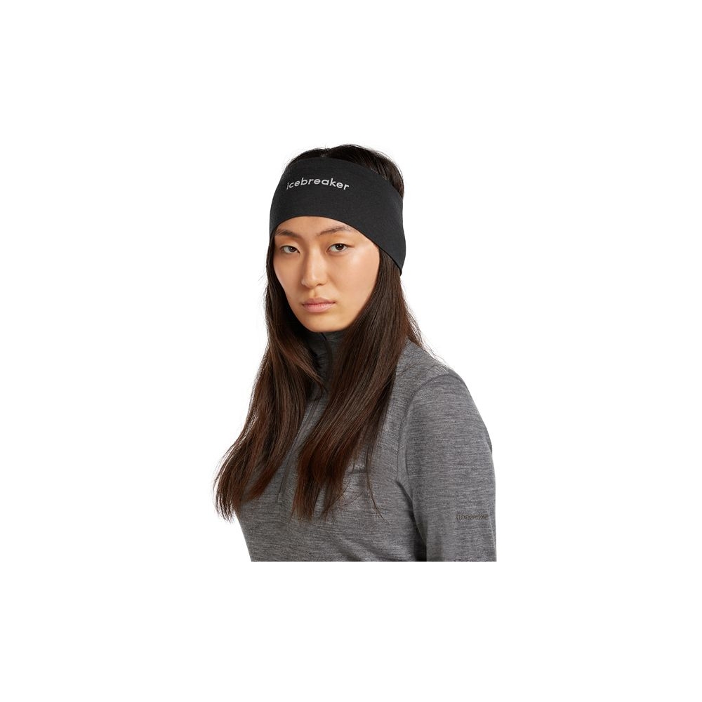 Icebreaker Mer 200 Oasis Headband Black IB0A56SG-0011 kleding accessoires online bestellen bij Kathmandu Outdoor & Travel