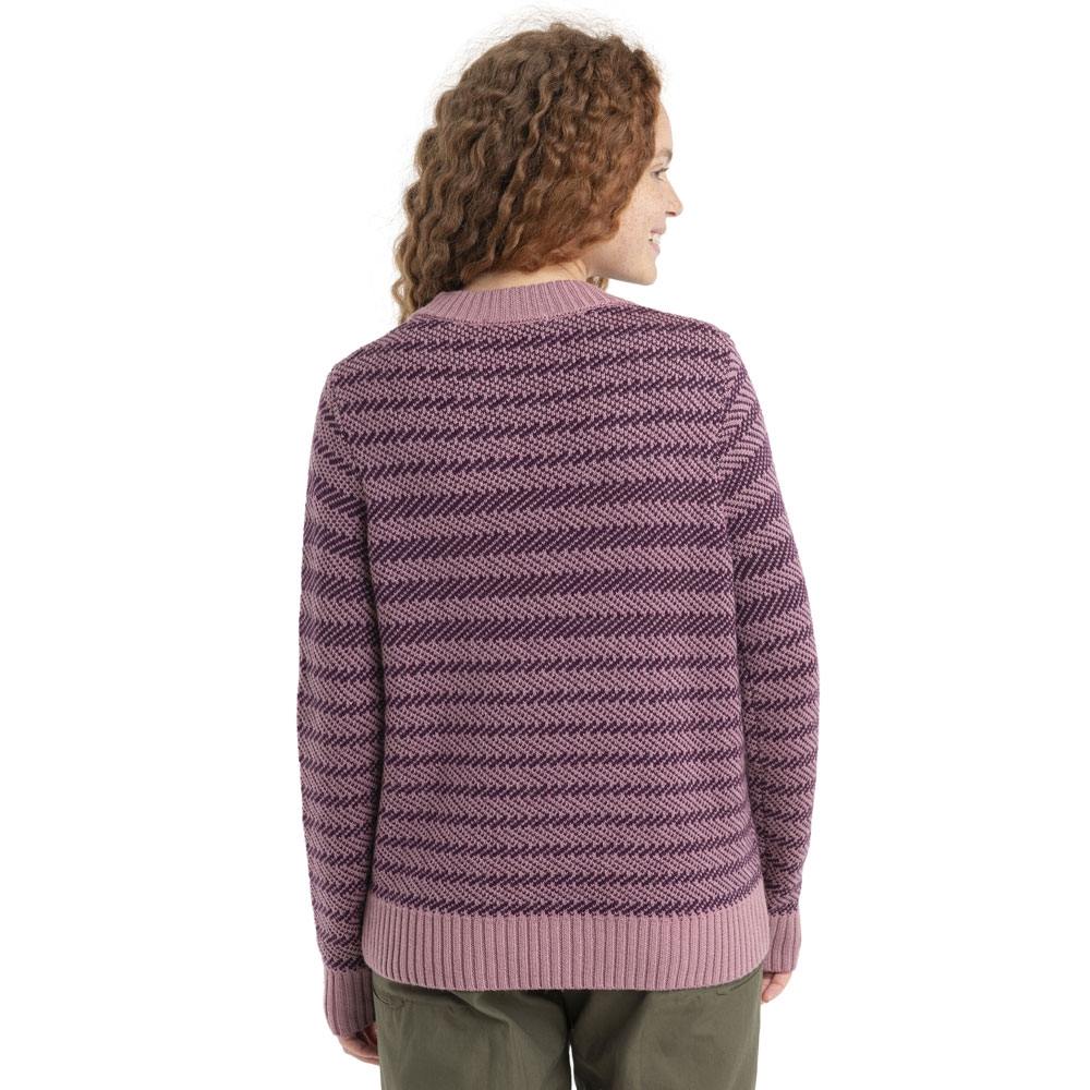 Icebreaker Waypoint Crewe Sweater Women's Crystal/Nightshade 104316-A601 fleeces en truien online bestellen bij Kathmandu Outdoor & Travel