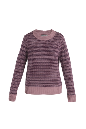 Icebreaker Waypoint Crewe Sweater Women's Crystal/Nightshade 104316-A601 fleeces en truien online bestellen bij Kathmandu Outdoor & Travel