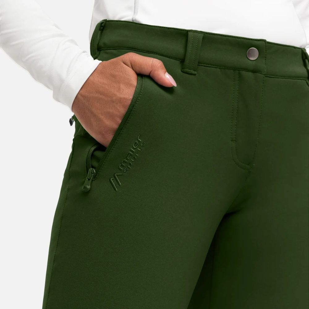 Maier Sports Helga Slim Winter Pants Women's Military Green 232024-298 broeken online bestellen bij Kathmandu Outdoor & Travel
