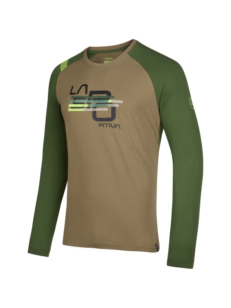 La Sportiva Stripe Cube Long Sleeve Turtle/Forest F19-731711 shirts en tops online bestellen bij Kathmandu Outdoor & Travel