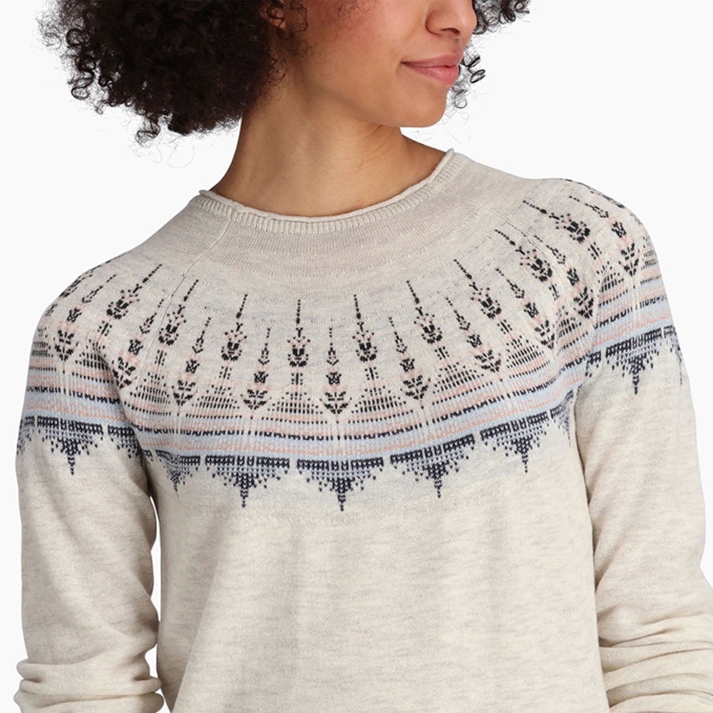 Royal Robbins Westlands Fairisle Crew Women's Sand Dollar Muir Pt 317027-176 fleeces en truien online bestellen bij Kathmandu Outdoor & Travel