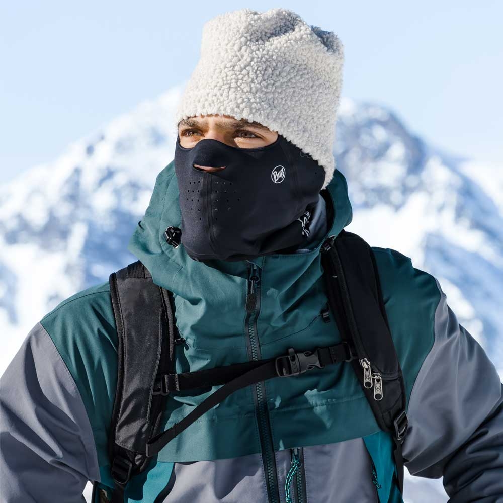 Buff Windproof Balaclava Solid Black 132580.999.25.00 kleding accessoires online bestellen bij Kathmandu Outdoor & Travel